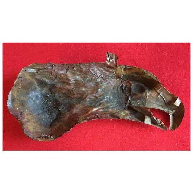 Antique 19th C. Hammered Copper Eagle Head Weathervane Fragment For Sale In New York - Image 6 of 11