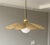 Brass Pure Brass Handmade Pendant Light, Brushed Brass Flower Chandelier, Milk Glass Globe Pendant Lamp, Floral Lighting Fixture For Sale - Image 8 of 9