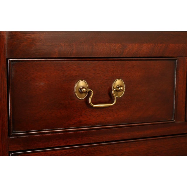 Henkel Harris Chippendale Style Mahogany Tall Chest For Sale - Image 11 of 18