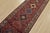 An authentic vintage tribal Yalameh runner hand-knotted with fine wool and natural dyes. This intricately woven rug...