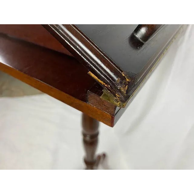 Wood The Academic's Alibi: Vintage Folding Mahogany-Stained Scholar's Lectern For Sale - Image 7 of 9