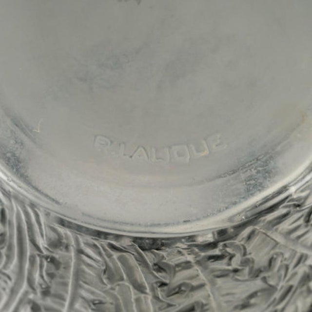 Glass Domrémy Vase in Tinted Grey by René Lalique, 1926 For Sale - Image 7 of 9