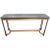 This Neo-classical revival style console table features a two toned muted matte gold and copper hand painted metal finish....