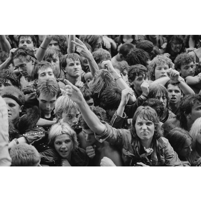 Metallica Concert Fans of American heavy metal band Metallica watch them perform at the Monsters of Rock Festival at...