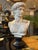 A good scale and form composition marble bust of David mounted on a Black socle. David inscription to base. Very probably...
