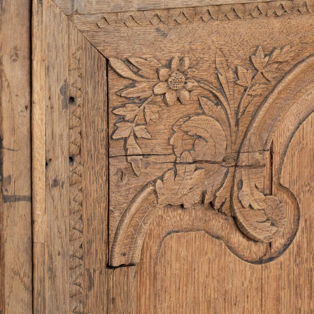 19th Century Bleached Oak Sideboard Buffet From France For Sale - Image 9 of 13