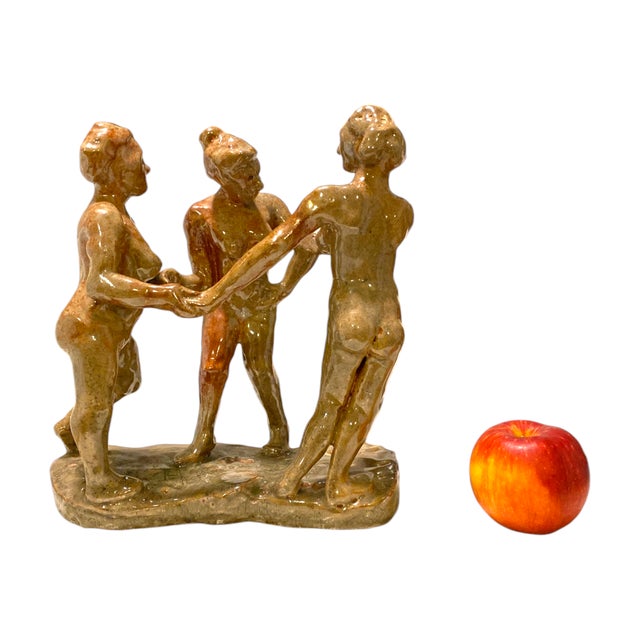 A beautiful ceramic sculpture of The Three Graces by San Francisco Bay Area artist Robert Wolff. The three figures stand...