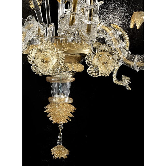 Early 21st Century Venetian Ca Rezzonico Murano Glass Gold Wall Sconce by Simoeng For Sale - Image 5 of 6