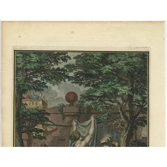 After Picart, Bathsheba in the Bath Scene, Engraving, 1730 For Sale - Image 3 of 10