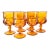 Set of 6 Indiana Glass King’s Crown Amber Goblets For Sale