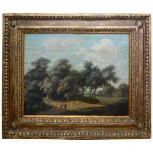 Mid-19th Century Landscape Oil on Wood Trees in the Woods by John Kensett