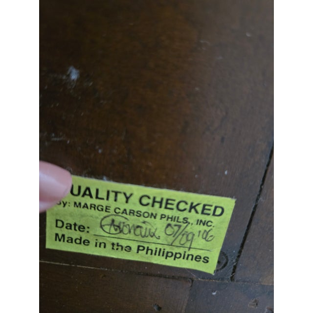 Marge Carson Verona Marble Top Carved Nightstand With Drawers For Sale - Image 11 of 11