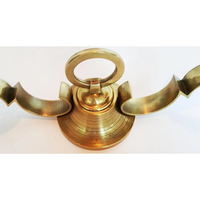 French Vintage French Bronze "Bouts de Tables" Lamps - A Pair For Sale - Image 3 of 4