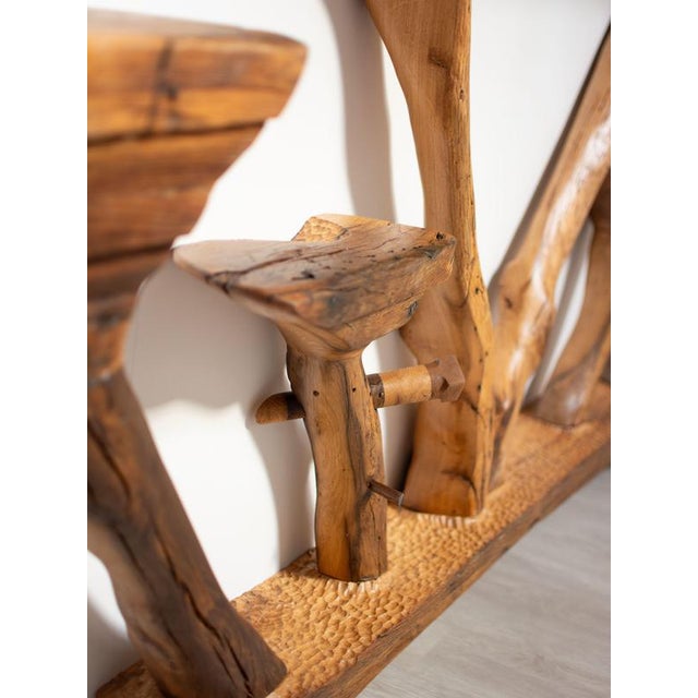 Contemporary Life Oak Console Table by Timothée Musset For Sale - Image 3 of 8