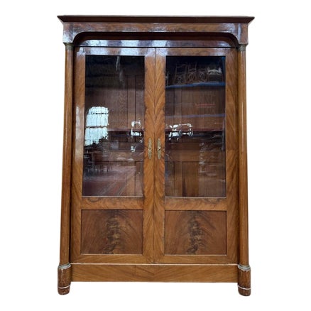 Empire-Style Bookcase in Wood For Sale
