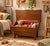Arts and Crafts English Oak Chest with Saber Legs and Red Lining, 1890s For Sale - Image 3 of 6