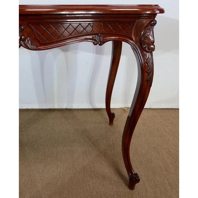 Louis XV Style Massive Mahogany Middle Table, 19th Century For Sale - Image 9 of 18