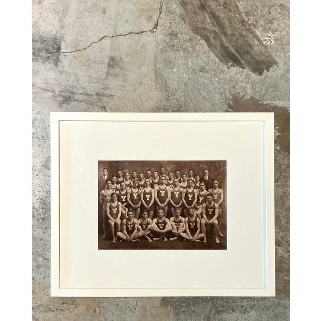 Vintage Boho Original Yale Swim Team Photo For Sale In West Palm - Image 6 of 7
