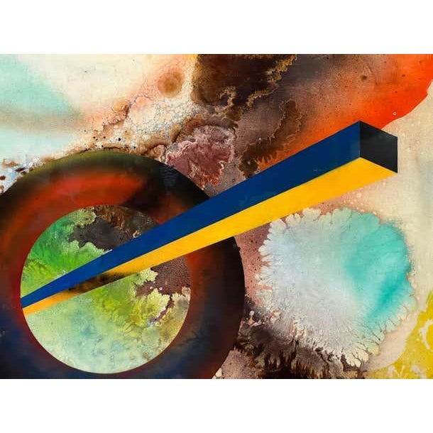 Abstract Geometric Abstract Painting For Sale - Image 3 of 8