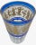 Vintage Set of 3 Val St. Lambert Danse De Flore Cobalt Crystal Tumblers For Sale In Washington DC - Image 6 of 12