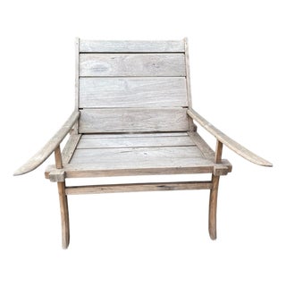 Impressive Antique Teak Wood Chair or Chaise For Sale