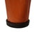 Late 20th Century Robert Abbey Orange Ceramic Table Lamp With Wooden Base and Finial For Sale - Image 10 of 11