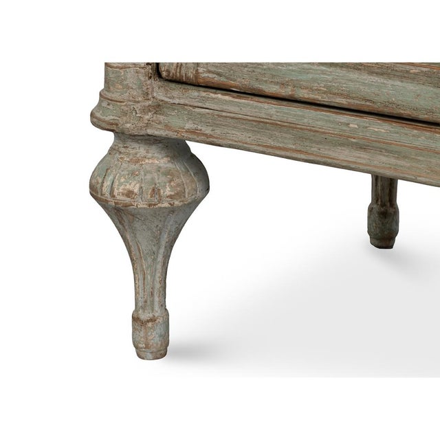French Provincial Sage Painted Buffet Sideboard For Sale - Image 10 of 11