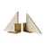 Brand new, special order item. Not vintage. The Trio Travertine marble and brass based bookends embody both an organic and...