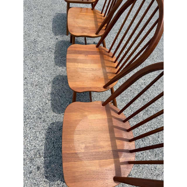 1970s 1970s Danish Mid Century Erik Jorgensen Dining Chairs (6) For Sale - Image 5 of 10