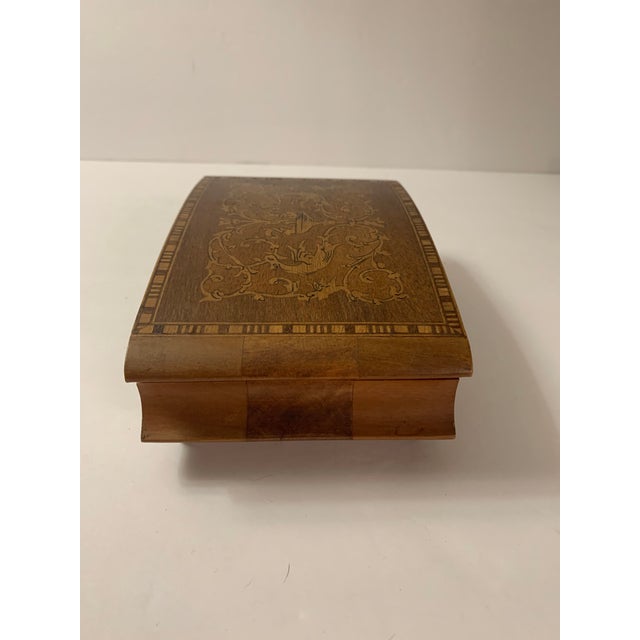 Vintage Lador Switzerland Wooden Inlaid Designed Music Box Chairish