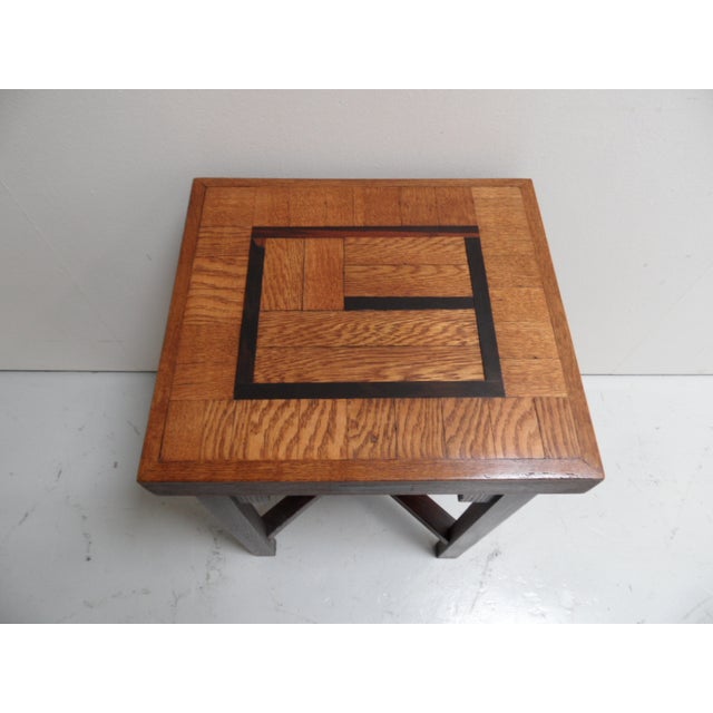 Art Deco Amsterdam School Oak Coffee Table, 1890s, in Very Good conditions. Designed 1890 to 1919