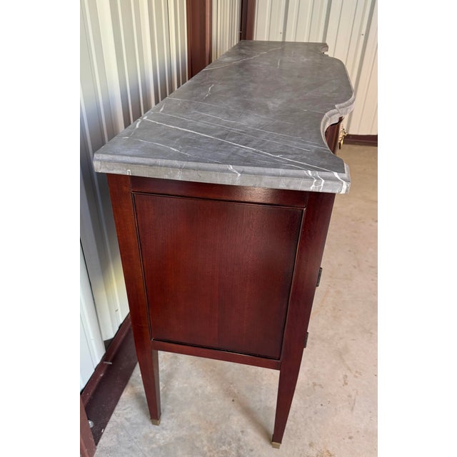 Baker Furniture Company Darryl Carter for Baker Milling Road Collection Mahogany and Gray Marble Avondale Sideboard For Sale - Image 4 of 12