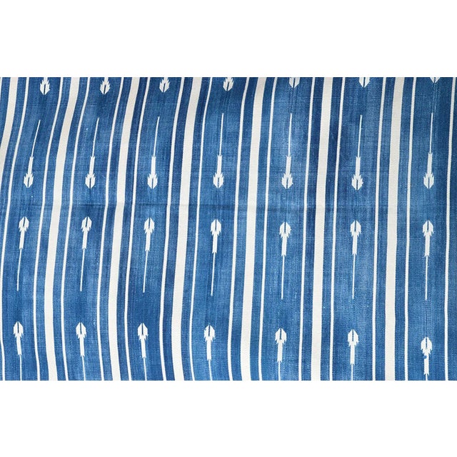 Casa Cosima Reed Rug, 6x9, Blue & White For Sale - Image 4 of 5