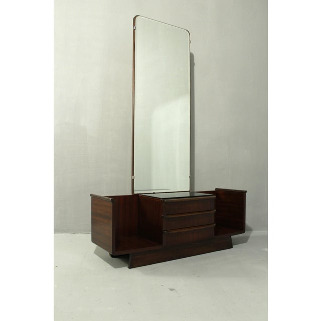Mid-Century Modern Chest of Drawers with Mirror, 1950s For Sale - Image 3 of 14