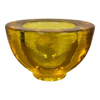 Fire and Light Orange Citrus Vase Vintage Recycled Glass Art Arcata California For Sale