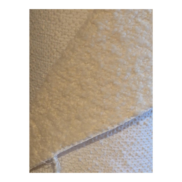Schumacher "Ogden Boucle" Designer Fabric — Ivory, 7 Yards For Sale