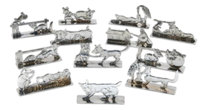 La Fontaine's Fables Series Knife Rests from Benjamin Rabier, 1930, Set of 12