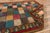 1880s Antique Multicolor Folk Art Checkerboard "X" Motif American Hooked Rug For Sale - Image 4 of 8