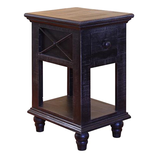 Greenview Charcoal Side Table For Sale