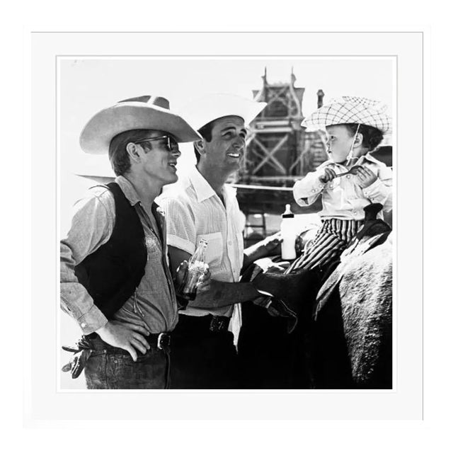 James Dean With a Bottle of Coca-Cola White Framed Archival Pigment Print For Sale