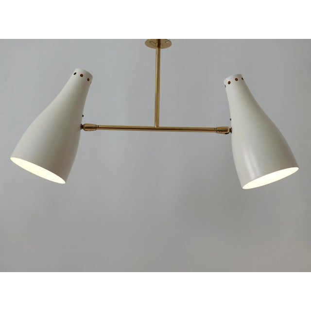 1950s Mid-Century Modern Two-Armed Sputnik Pendant Lamp, Austria, 1950s For Sale - Image 5 of 18