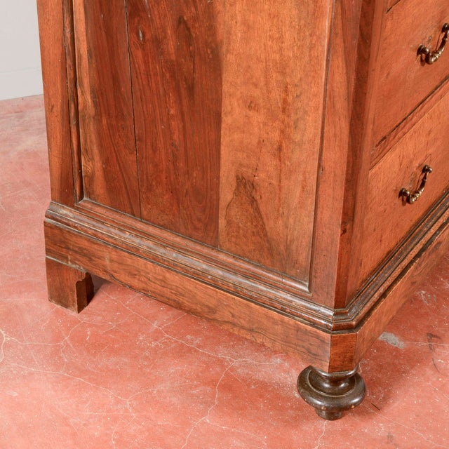 Three-Drawer Walnut Chest of Drawers with White Marble Top, 1800s For Sale - Image 16 of 18