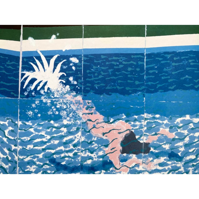 David Hockney Vintage 1994 Lithograph Print Framed Large Pop Art Poster " Le Plongeur ( Paper Pool 18 ) " 1978 For Sale - Image 14 of 18