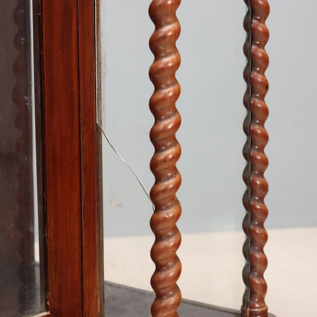 Brown Italian Louis Philippe Display Cabinet in Mahogany, 1800s For Sale - Image 8 of 12