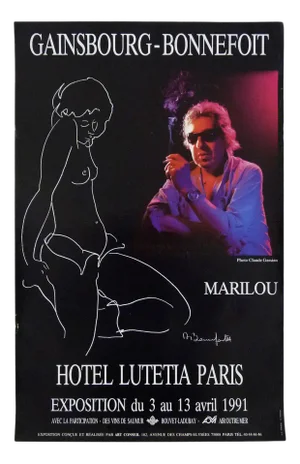 Gainsbourg Poster, Hôtel Lutetia Paris, 1991