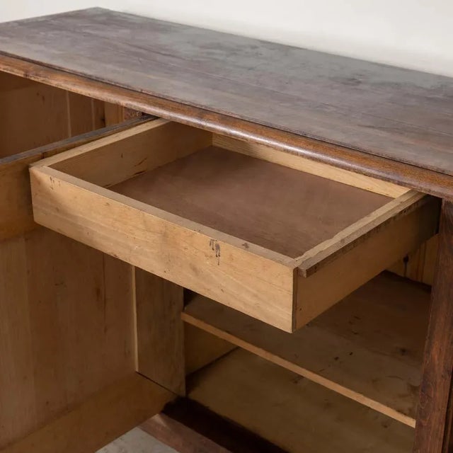 1940s French Brutalist Oak Sideboard For Sale - Image 11 of 15