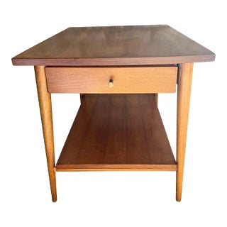 Vintage, Mid-Century Modern Paul McCobb Wood Side Table With Drawer For Sale