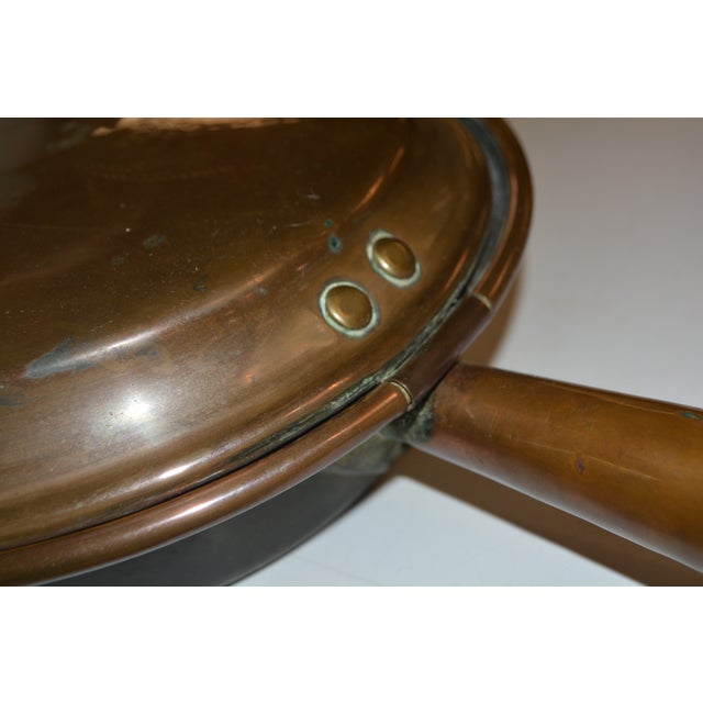 Antique Copper & Wood Long Handled Bed Warmer Pan - Signed T. Hale & Co - England For Sale - Image 9 of 18