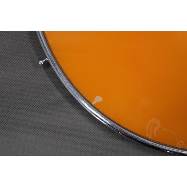 1930s Art Deco Swivel Serving Tray in Chrome, Glass, and Wood, Czechoslovakia, 1930s For Sale - Image 5 of 8