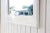 1980s 1980's White Gloss Rounded Edge Wall Mirror For Sale - Image 5 of 12